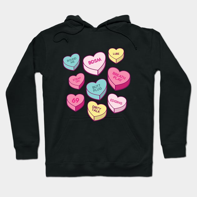 BDSM Candy Hearts Hoodie by Hixon House